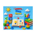 Kids Educational Jigsaw Puzzle Tin — "Learn, Play, Grow Every Day!"